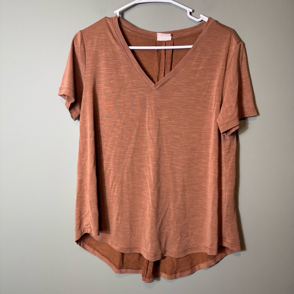 MOD REF Women’s VNeck‎ Modal Short Sleeve Shirt Size Small